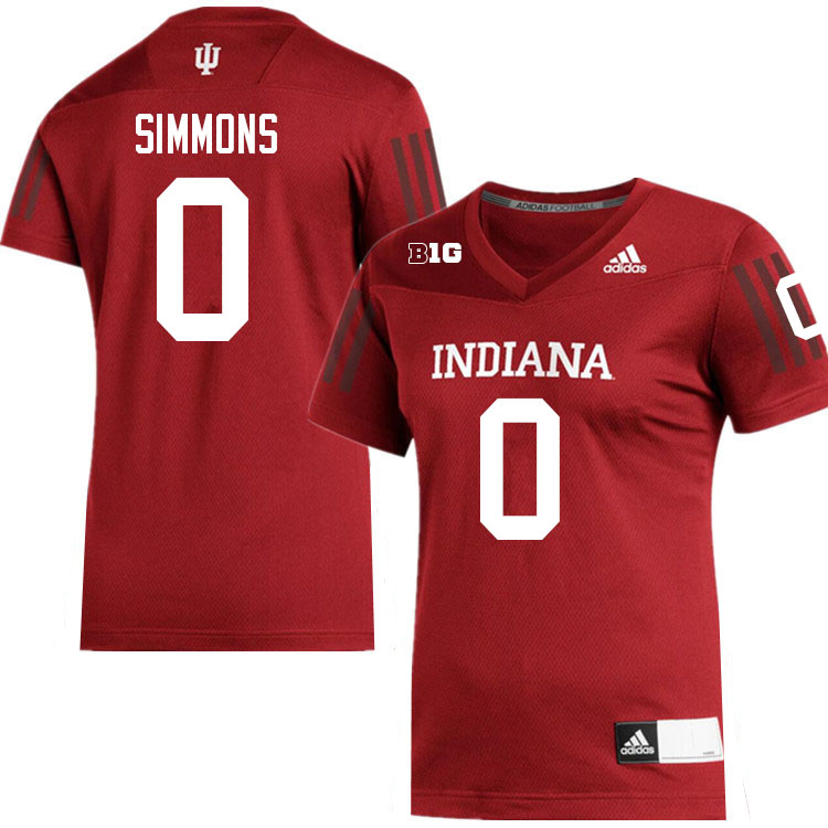 Men #0 Emery Simmons Indiana Hoosiers College Football Jerseys Sale-Crimson